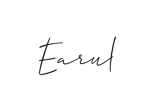 Create a beautiful signature design for name Earul. With this signature (Allison_Script) fonts, you can make a handwritten signature for free. Earul signature style 2 images and pictures png