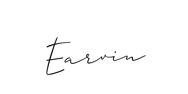 It looks lik you need a new signature style for name Earvin. Design unique handwritten (Allison_Script) signature with our free signature maker in just a few clicks. Earvin signature style 2 images and pictures png
