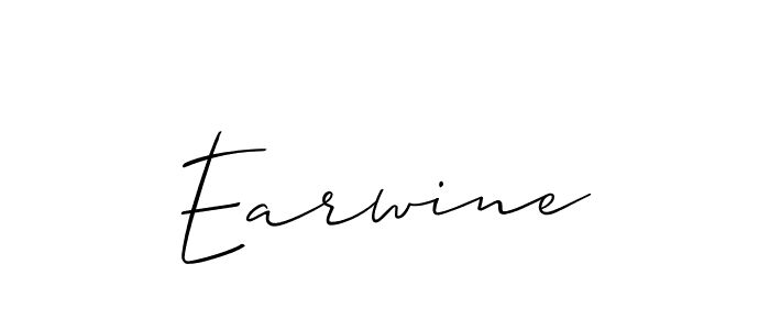 You should practise on your own different ways (Allison_Script) to write your name (Earwine) in signature. don't let someone else do it for you. Earwine signature style 2 images and pictures png