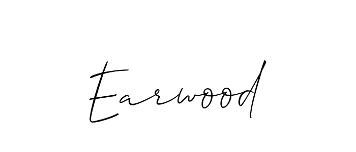 How to make Earwood name signature. Use Allison_Script style for creating short signs online. This is the latest handwritten sign. Earwood signature style 2 images and pictures png