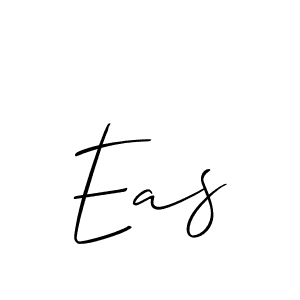 Create a beautiful signature design for name Eas. With this signature (Allison_Script) fonts, you can make a handwritten signature for free. Eas signature style 2 images and pictures png