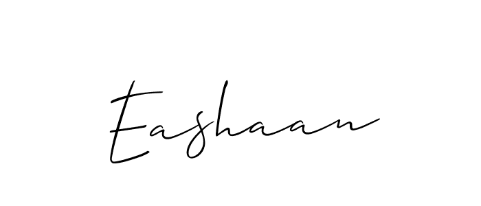 Also we have Eashaan name is the best signature style. Create professional handwritten signature collection using Allison_Script autograph style. Eashaan signature style 2 images and pictures png