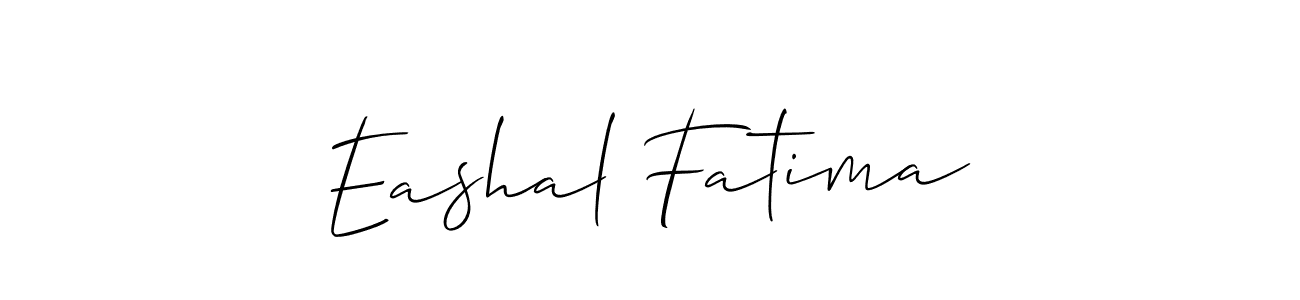 How to make Eashal Fatima name signature. Use Allison_Script style for creating short signs online. This is the latest handwritten sign. Eashal Fatima signature style 2 images and pictures png