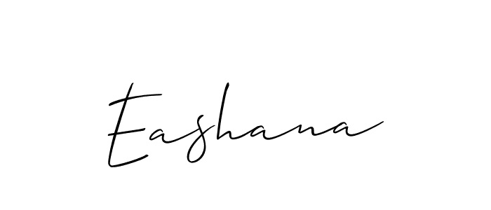 Similarly Allison_Script is the best handwritten signature design. Signature creator online .You can use it as an online autograph creator for name Eashana. Eashana signature style 2 images and pictures png