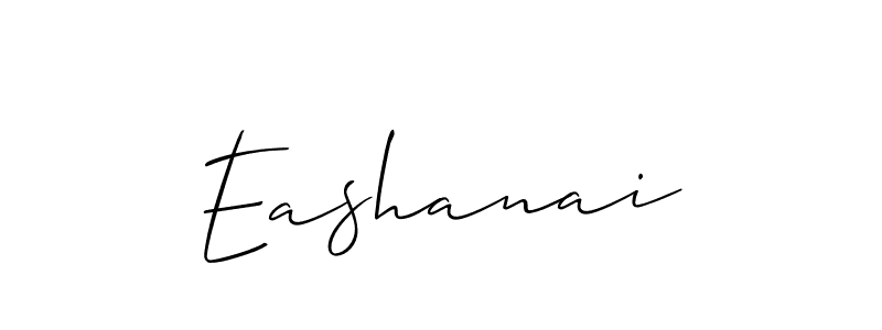 Use a signature maker to create a handwritten signature online. With this signature software, you can design (Allison_Script) your own signature for name Eashanai. Eashanai signature style 2 images and pictures png