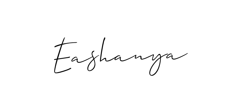 How to make Eashanya name signature. Use Allison_Script style for creating short signs online. This is the latest handwritten sign. Eashanya signature style 2 images and pictures png