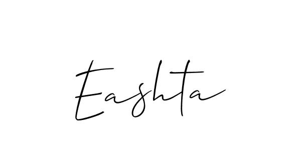 Eashta stylish signature style. Best Handwritten Sign (Allison_Script) for my name. Handwritten Signature Collection Ideas for my name Eashta. Eashta signature style 2 images and pictures png