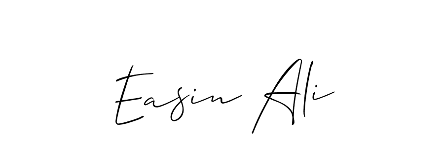 Create a beautiful signature design for name Easin Ali. With this signature (Allison_Script) fonts, you can make a handwritten signature for free. Easin Ali signature style 2 images and pictures png