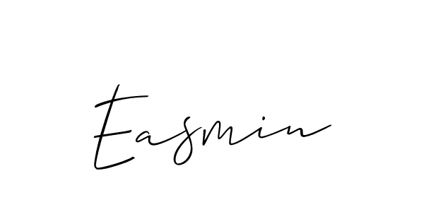 Similarly Allison_Script is the best handwritten signature design. Signature creator online .You can use it as an online autograph creator for name Easmin. Easmin signature style 2 images and pictures png