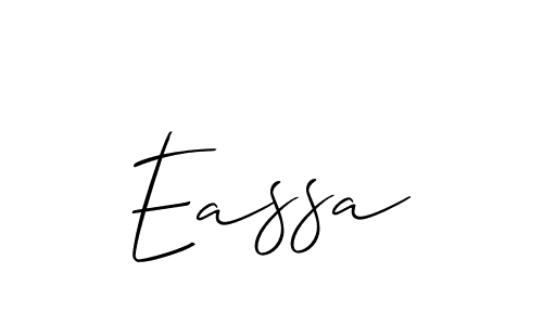 if you are searching for the best signature style for your name Eassa. so please give up your signature search. here we have designed multiple signature styles  using Allison_Script. Eassa signature style 2 images and pictures png