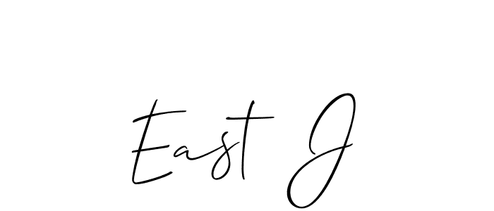 Make a short East  J signature style. Manage your documents anywhere anytime using Allison_Script. Create and add eSignatures, submit forms, share and send files easily. East  J signature style 2 images and pictures png