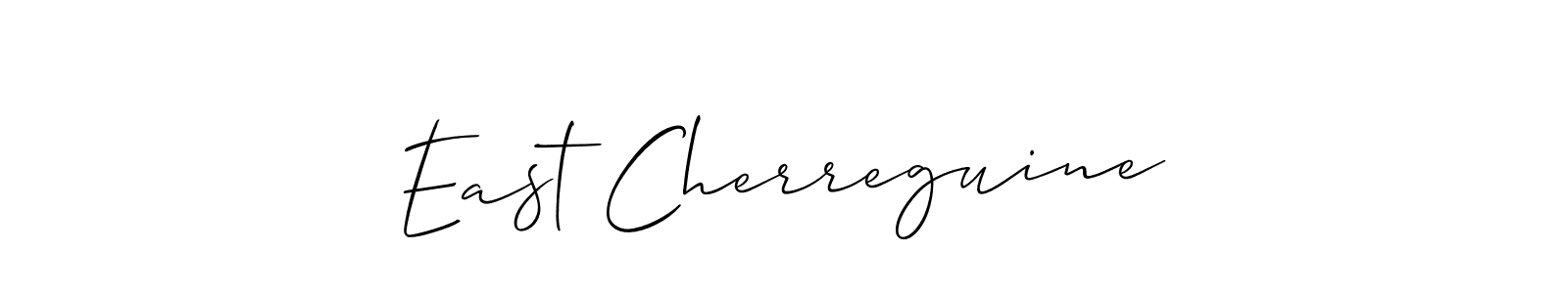 Make a beautiful signature design for name East Cherreguine. With this signature (Allison_Script) style, you can create a handwritten signature for free. East Cherreguine signature style 2 images and pictures png