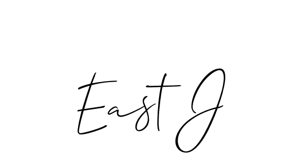 How to make East J name signature. Use Allison_Script style for creating short signs online. This is the latest handwritten sign. East J signature style 2 images and pictures png