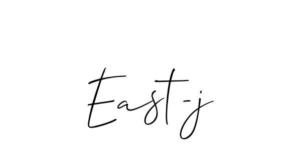 Create a beautiful signature design for name East-j. With this signature (Allison_Script) fonts, you can make a handwritten signature for free. East-j signature style 2 images and pictures png
