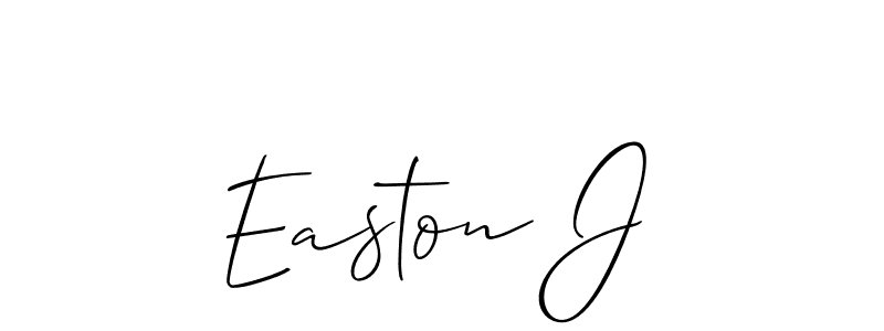 It looks lik you need a new signature style for name Easton J. Design unique handwritten (Allison_Script) signature with our free signature maker in just a few clicks. Easton J signature style 2 images and pictures png