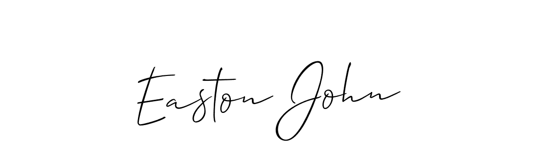 How to make Easton John name signature. Use Allison_Script style for creating short signs online. This is the latest handwritten sign. Easton John signature style 2 images and pictures png