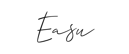 Achieve flawless digital penmanship with Easu name in Allison_Script font. The perfect tool for creating online signatures. Easu signature style 2 images and pictures png