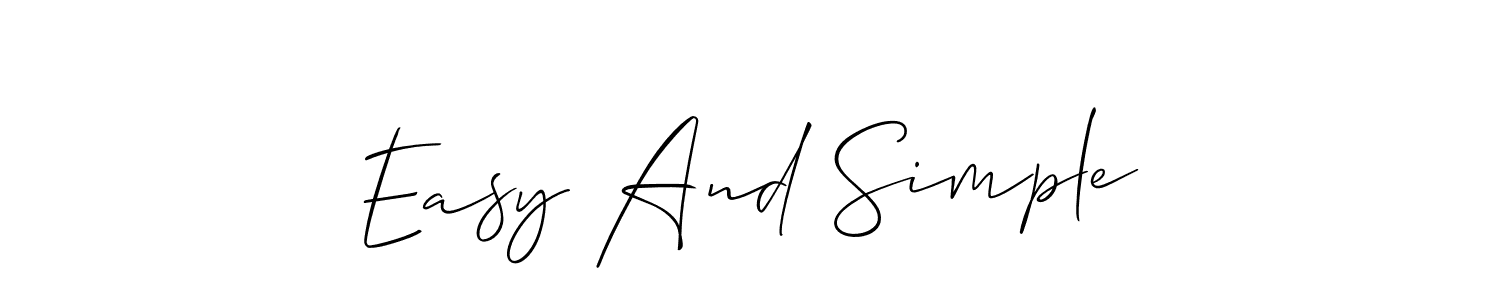 You can use this online signature creator to create a handwritten signature for the name Easy And Simple. This is the best online autograph maker. Easy And Simple signature style 2 images and pictures png