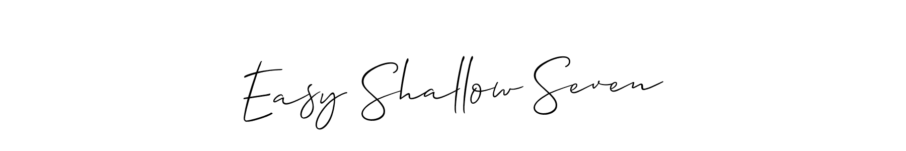 if you are searching for the best signature style for your name Easy Shallow Seven. so please give up your signature search. here we have designed multiple signature styles  using Allison_Script. Easy Shallow Seven signature style 2 images and pictures png