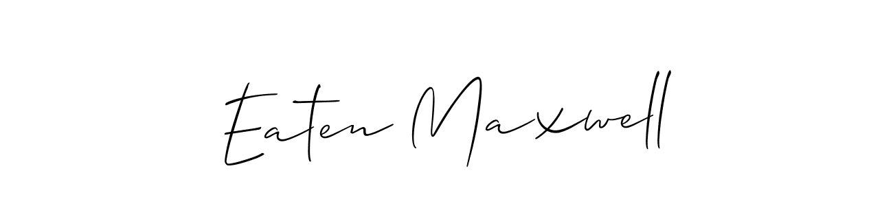 The best way (Allison_Script) to make a short signature is to pick only two or three words in your name. The name Eaten Maxwell include a total of six letters. For converting this name. Eaten Maxwell signature style 2 images and pictures png