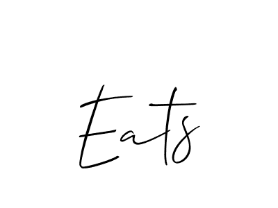 Create a beautiful signature design for name Eats. With this signature (Allison_Script) fonts, you can make a handwritten signature for free. Eats signature style 2 images and pictures png