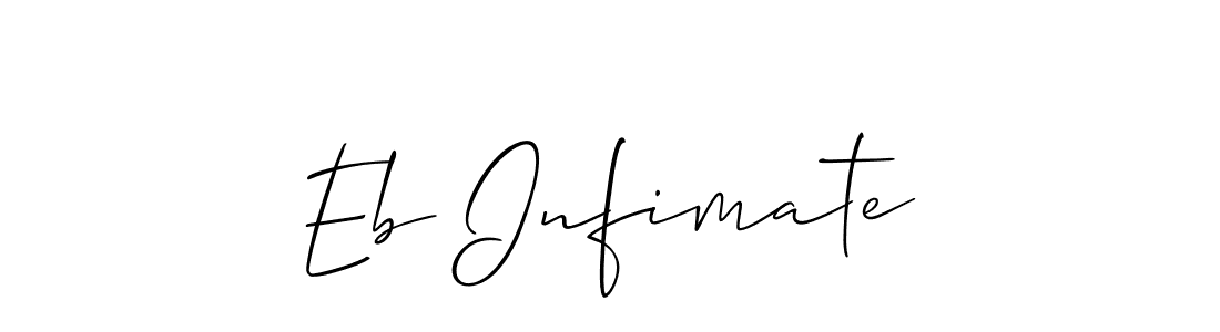 if you are searching for the best signature style for your name Eb Infimate. so please give up your signature search. here we have designed multiple signature styles  using Allison_Script. Eb Infimate signature style 2 images and pictures png