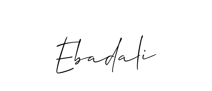 Once you've used our free online signature maker to create your best signature Allison_Script style, it's time to enjoy all of the benefits that Ebadali name signing documents. Ebadali signature style 2 images and pictures png