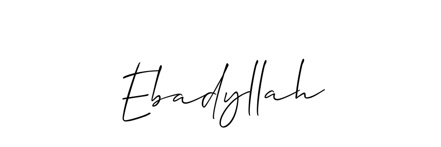 You should practise on your own different ways (Allison_Script) to write your name (Ebadyllah) in signature. don't let someone else do it for you. Ebadyllah signature style 2 images and pictures png