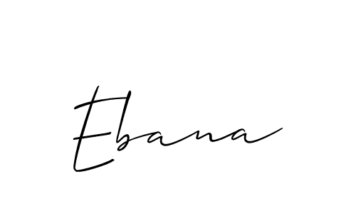 Ebana stylish signature style. Best Handwritten Sign (Allison_Script) for my name. Handwritten Signature Collection Ideas for my name Ebana. Ebana signature style 2 images and pictures png