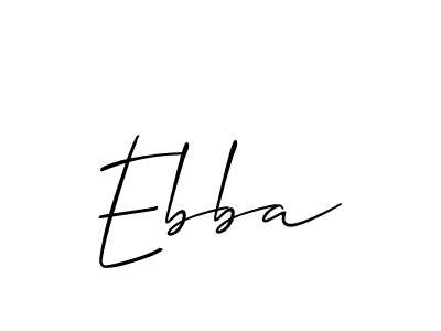 Make a beautiful signature design for name Ebba. Use this online signature maker to create a handwritten signature for free. Ebba signature style 2 images and pictures png