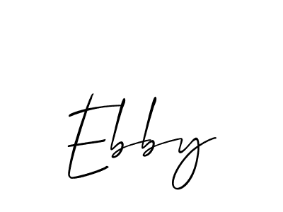 Also You can easily find your signature by using the search form. We will create Ebby name handwritten signature images for you free of cost using Allison_Script sign style. Ebby signature style 2 images and pictures png