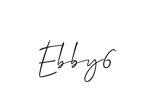 Make a beautiful signature design for name Ebby6. With this signature (Allison_Script) style, you can create a handwritten signature for free. Ebby6 signature style 2 images and pictures png