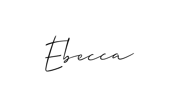 Also we have Ebecca name is the best signature style. Create professional handwritten signature collection using Allison_Script autograph style. Ebecca signature style 2 images and pictures png