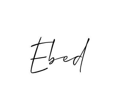 Ebed stylish signature style. Best Handwritten Sign (Allison_Script) for my name. Handwritten Signature Collection Ideas for my name Ebed. Ebed signature style 2 images and pictures png