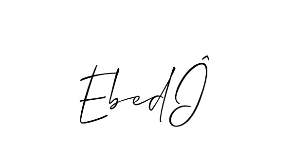 How to make EbedÎ signature? Allison_Script is a professional autograph style. Create handwritten signature for EbedÎ name. EbedÎ signature style 2 images and pictures png