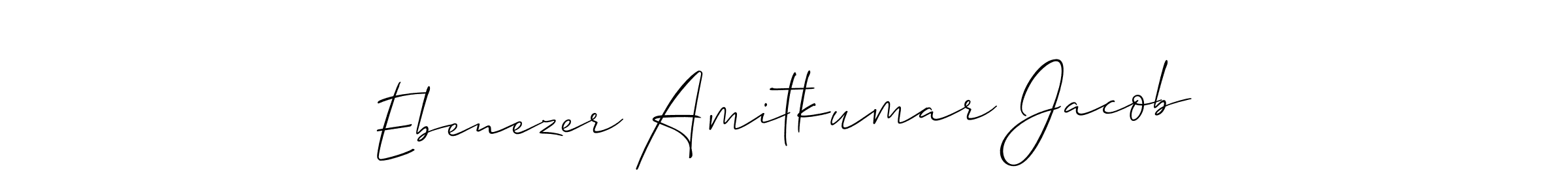 It looks lik you need a new signature style for name Ebenezer Amitkumar Jacob. Design unique handwritten (Allison_Script) signature with our free signature maker in just a few clicks. Ebenezer Amitkumar Jacob signature style 2 images and pictures png