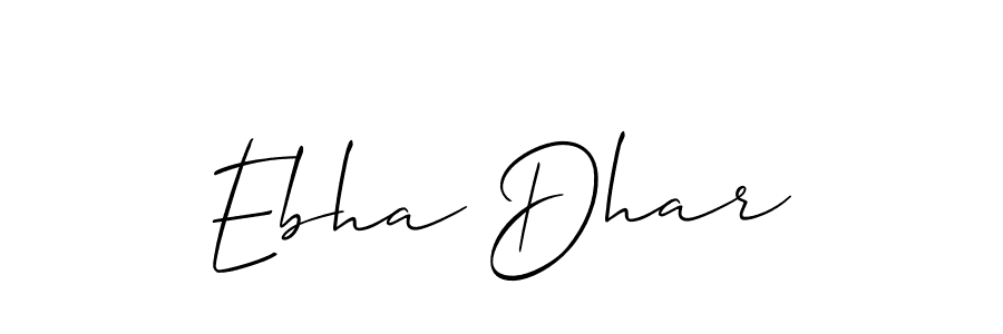 Make a beautiful signature design for name Ebha Dhar. Use this online signature maker to create a handwritten signature for free. Ebha Dhar signature style 2 images and pictures png