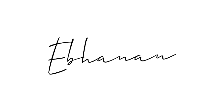 How to make Ebhanan name signature. Use Allison_Script style for creating short signs online. This is the latest handwritten sign. Ebhanan signature style 2 images and pictures png
