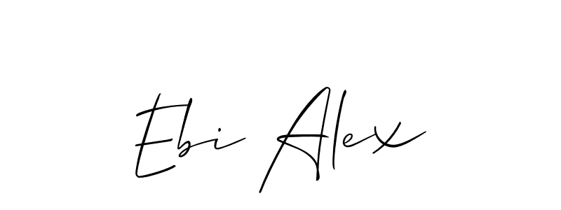 Make a beautiful signature design for name Ebi Alex. With this signature (Allison_Script) style, you can create a handwritten signature for free. Ebi Alex signature style 2 images and pictures png