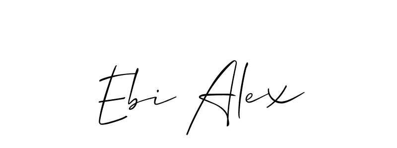 Make a beautiful signature design for name Ebi Alex. With this signature (Allison_Script) style, you can create a handwritten signature for free. Ebi Alex signature style 2 images and pictures png