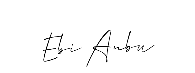 Make a beautiful signature design for name Ebi Anbu. With this signature (Allison_Script) style, you can create a handwritten signature for free. Ebi Anbu signature style 2 images and pictures png