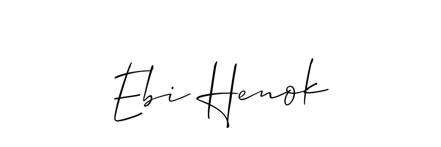 Allison_Script is a professional signature style that is perfect for those who want to add a touch of class to their signature. It is also a great choice for those who want to make their signature more unique. Get Ebi Henok name to fancy signature for free. Ebi Henok signature style 2 images and pictures png