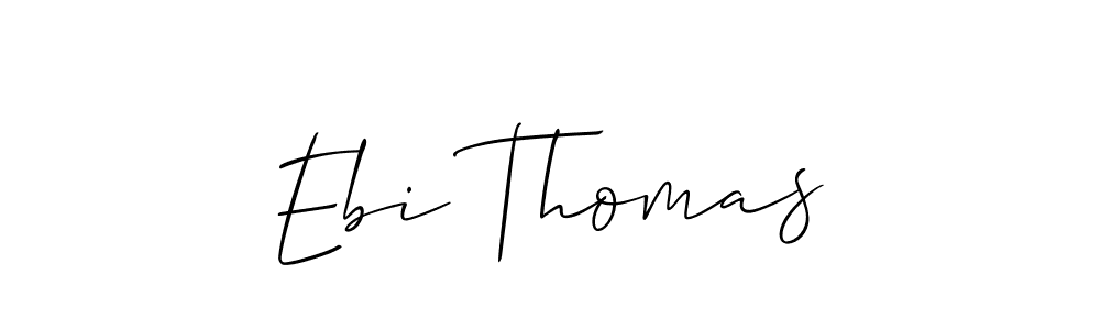Ebi Thomas stylish signature style. Best Handwritten Sign (Allison_Script) for my name. Handwritten Signature Collection Ideas for my name Ebi Thomas. Ebi Thomas signature style 2 images and pictures png