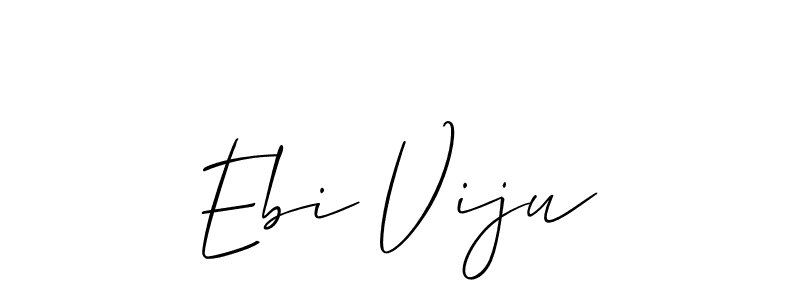 Design your own signature with our free online signature maker. With this signature software, you can create a handwritten (Allison_Script) signature for name Ebi Viju. Ebi Viju signature style 2 images and pictures png