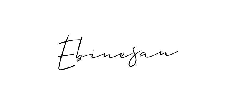 How to make Ebinesan name signature. Use Allison_Script style for creating short signs online. This is the latest handwritten sign. Ebinesan signature style 2 images and pictures png