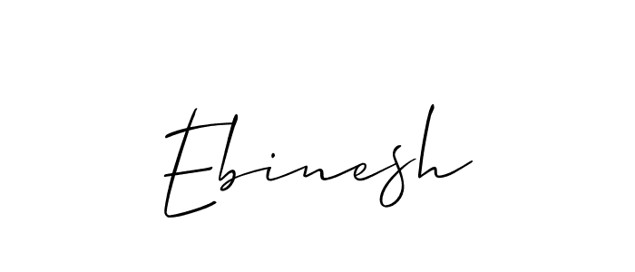 It looks lik you need a new signature style for name Ebinesh. Design unique handwritten (Allison_Script) signature with our free signature maker in just a few clicks. Ebinesh signature style 2 images and pictures png