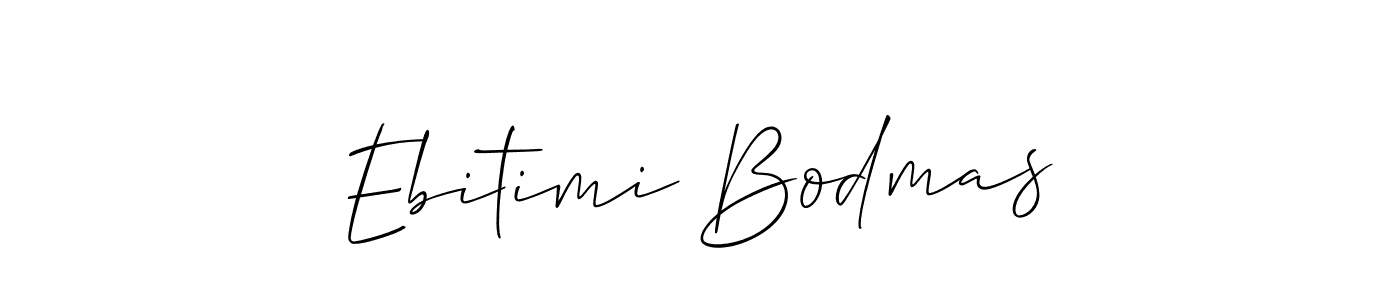 Use a signature maker to create a handwritten signature online. With this signature software, you can design (Allison_Script) your own signature for name Ebitimi Bodmas. Ebitimi Bodmas signature style 2 images and pictures png