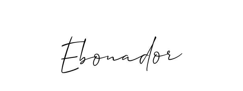 Use a signature maker to create a handwritten signature online. With this signature software, you can design (Allison_Script) your own signature for name Ebonador. Ebonador signature style 2 images and pictures png