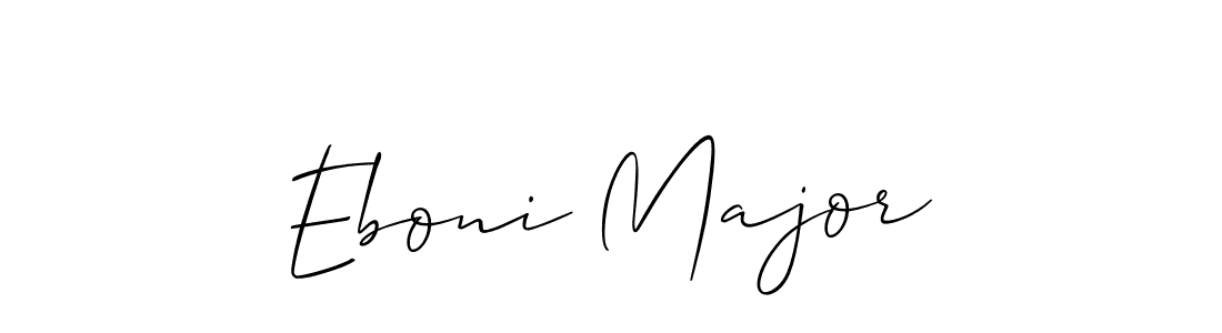 You should practise on your own different ways (Allison_Script) to write your name (Eboni Major) in signature. don't let someone else do it for you. Eboni Major signature style 2 images and pictures png