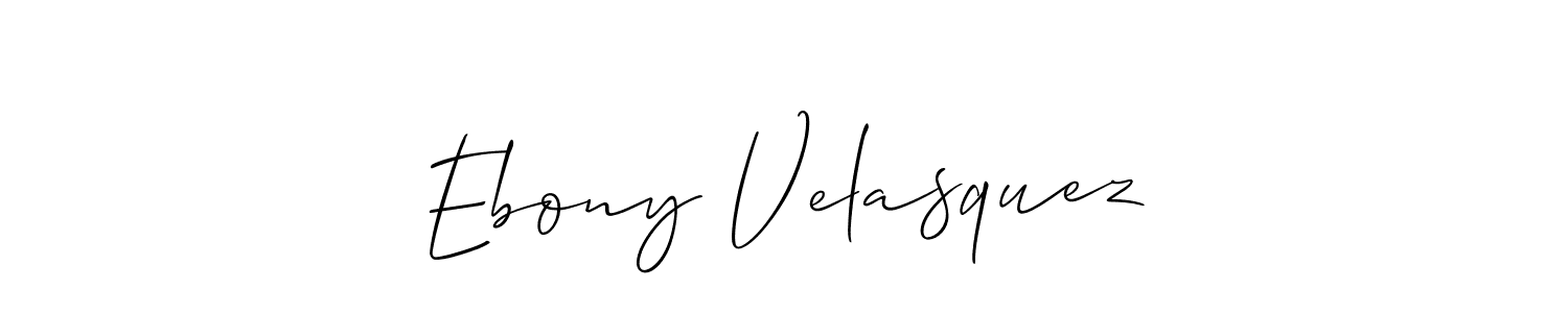 Also we have Ebony Velasquez name is the best signature style. Create professional handwritten signature collection using Allison_Script autograph style. Ebony Velasquez signature style 2 images and pictures png